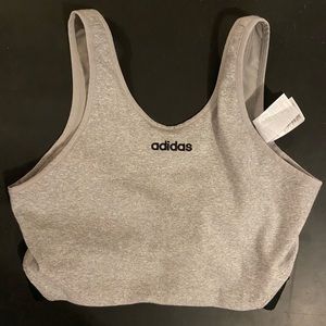 NWT Adidas Cutout Cropped Tank Sz L